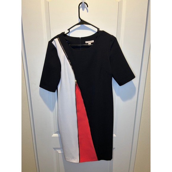 Db Established 1962 Dresses & Skirts - DB Navy, Coral, and‎ White dress with zipper Size 6
